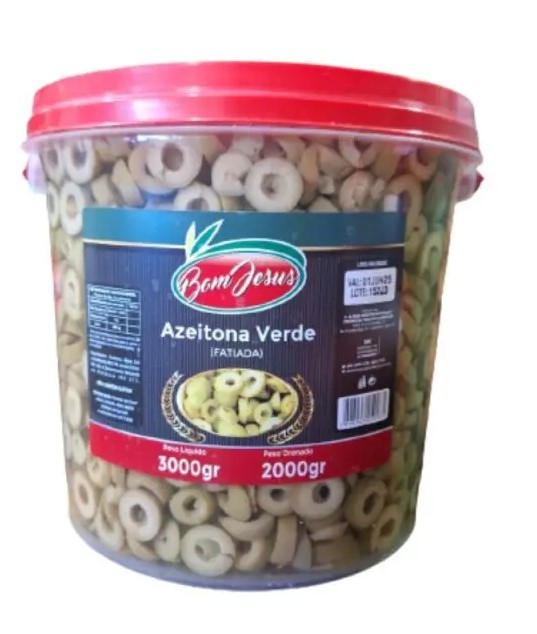 AZEITONA VERDE FATIADA BOM JESUS BD 2KG