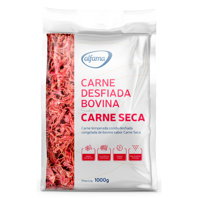 CARNE BOVINA SECA DESFIADO ALFAMA PCT 01KG
